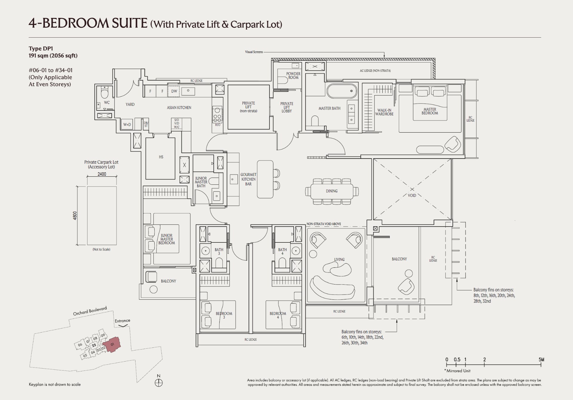 Upper House — 4-Bedroom Suite Type DP1 floor plan